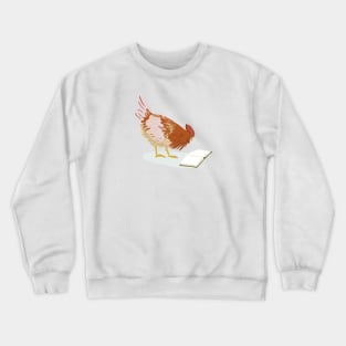 Chicken Reading Crewneck Sweatshirt